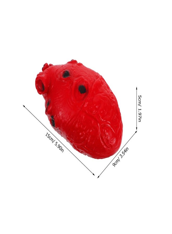 PRETYZOOM Simulated Bloody Human Heart Prop 5.9In Halloween Decoration Realistic Fake Heart for Party Scary Anatomical Organ Toy - Image 5
